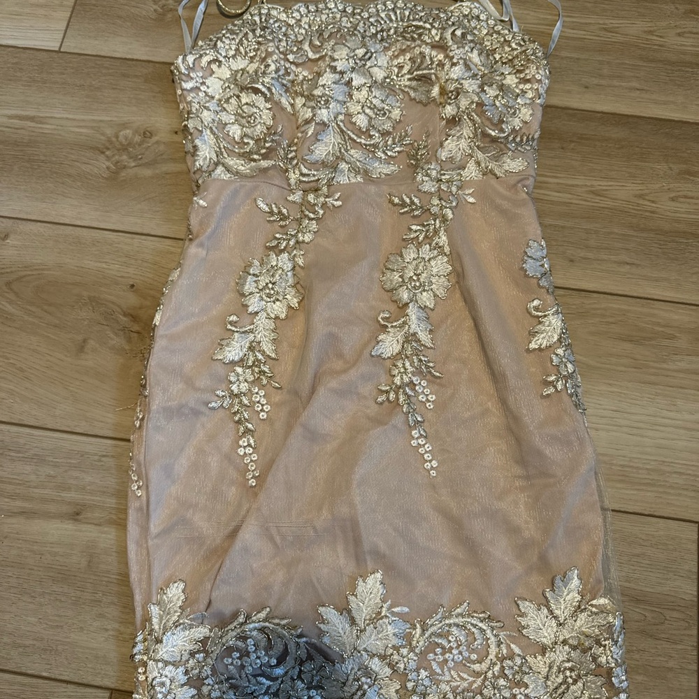 Here comes the sun Elegant Floral Embroidered Dress
